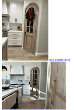Rustic solid white oak wood arch grid door U choose size/glass Pantry beautiful