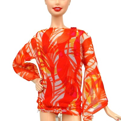 BarbieBasics Look No1 Collection 003 Chiffon Beach Cover Up Puppenkleidung