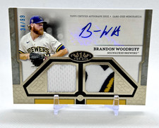 2024 Topps Tier One Double Relic Auto Brandon Woodruff /99 T1AR-BW
