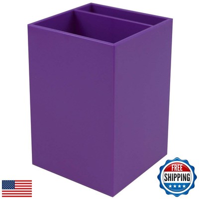 JAM PAPER Plastic Pen Holder - Purple - Desktop Pencil Cup - Sold Individuall