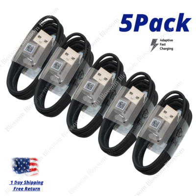 5Pack USB C Cable Lot Fast Charging Type C Cord For Samsung Android Charger Cord