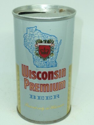 Empty Top Opened 12oz Wisconsin Premium Beer S.S. Tab-Top