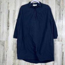 Pomander Place by Tuckernuck Dress Womens M Navy Blue French Popover Peasant