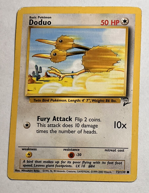 Pokemon Base Set 2 COMMON Doduo 72/130 - Near Mint (NM)