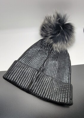Glamourpuss Embellished Hat Glamourpuss NYC Hat Beanie Wool Blend Embellished Beaded  main image 4