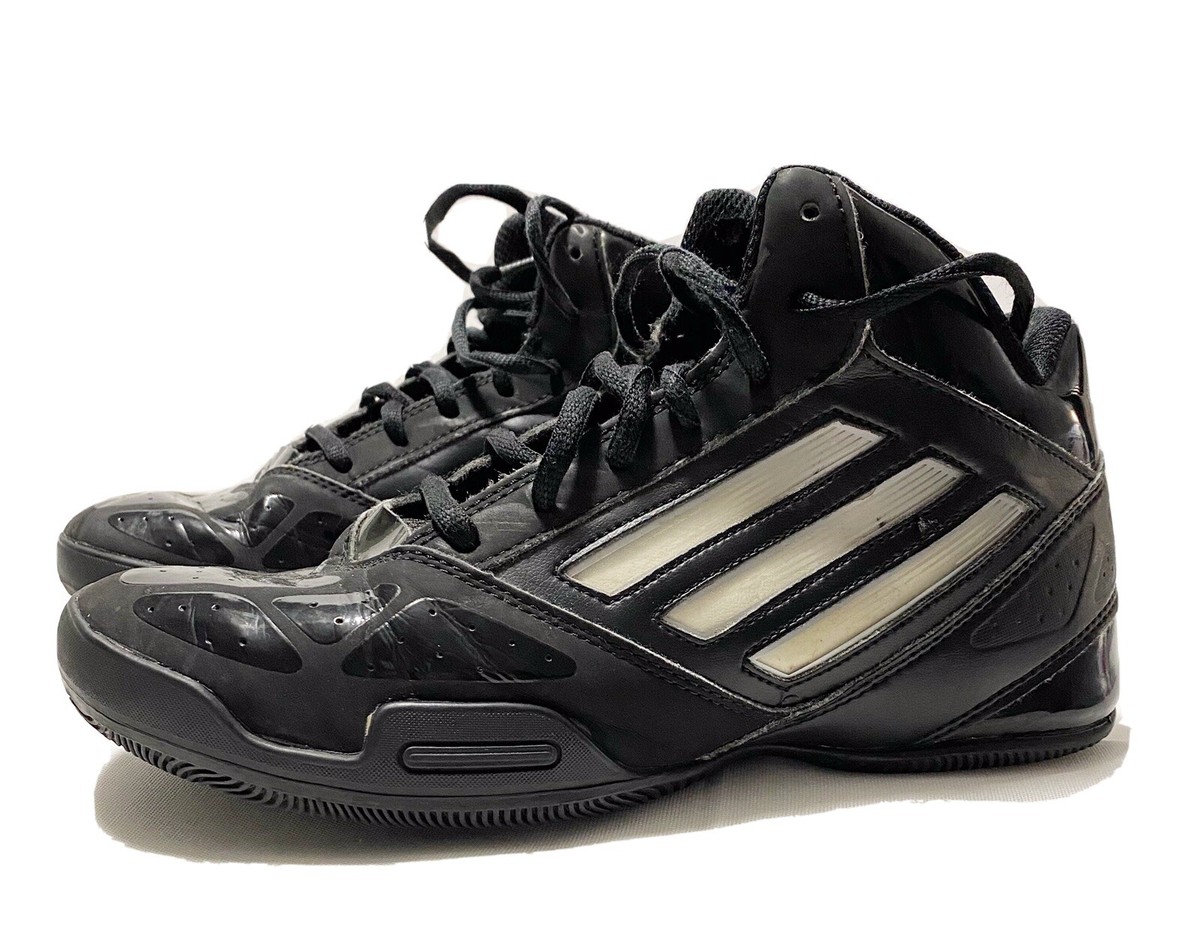 adidas Boy's Basketball Sneakers Shoes Black /Silver Team Feather Size 5.5 adidas Boy's Basketball Sneakers Shoes Black /Silver Team Feather Size 5.5