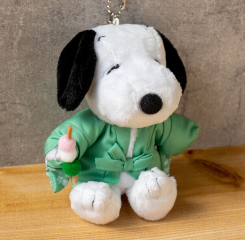 Peanuts Snoopy Mascot Plush Keychain Samue Kimono Style 11cm 4.3