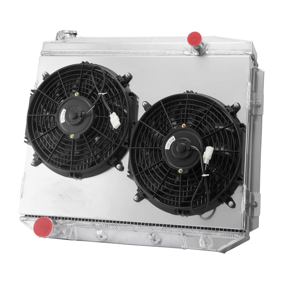 3 Row Radiator+Shroud Fan Fits 1957-59 Ford Fairlane Ranchero/Mercury Montclair Foto 2 de 4