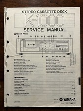 Yamaha K-1000 Stereo Cassette Tape Deck Service Manual Vintage Original OEM