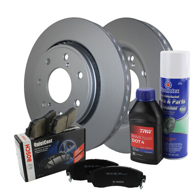 Front Brake Kit 350mm Rotors and Bosch Ceramic Pad Set For Ford F-150 HD Payload