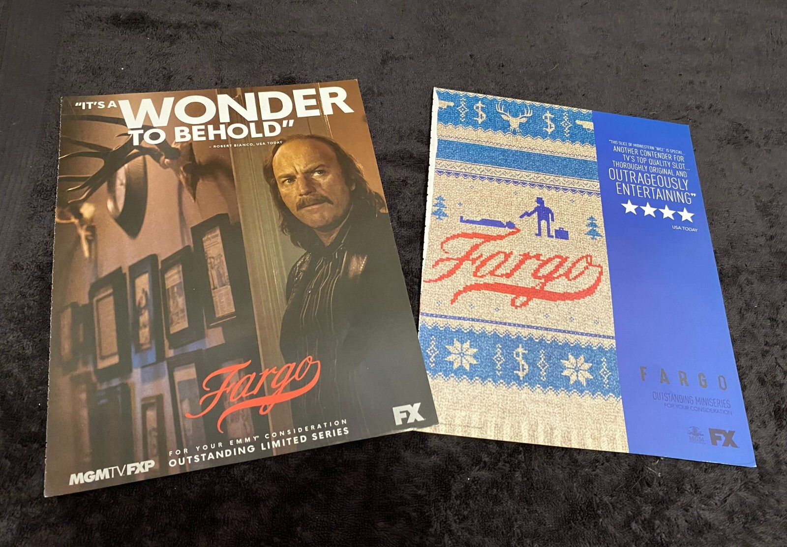 FARGO 2 Emmy ads with Ewan McGregor as Emmit & Ray Stussy, Best Limited