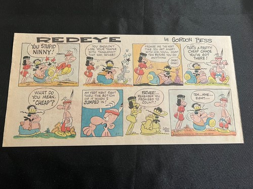#09 REDEYE by Gordon Bess Lot of 15 Sunday Third Page Comic Strips 1976 - Picture 9 of 15