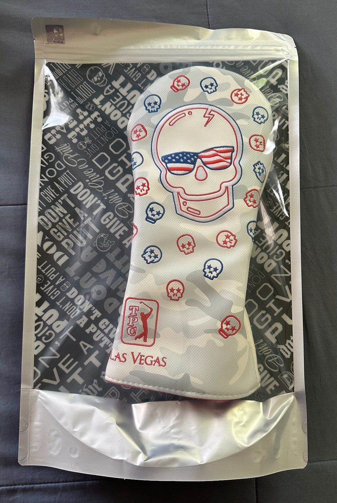 SWAG GOLF TPC Vegas Driver Headcover SEALED Swag Camo USA Skull Cover