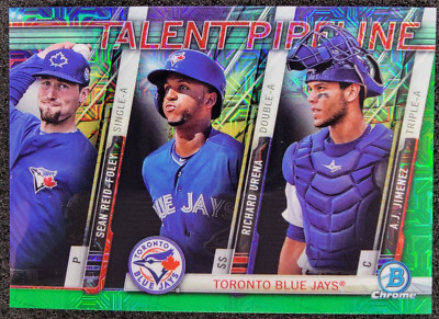 2017 Bowman Talent Pipeline Green Mega Box Mojo /99 Blue Jays #TPM-TOR