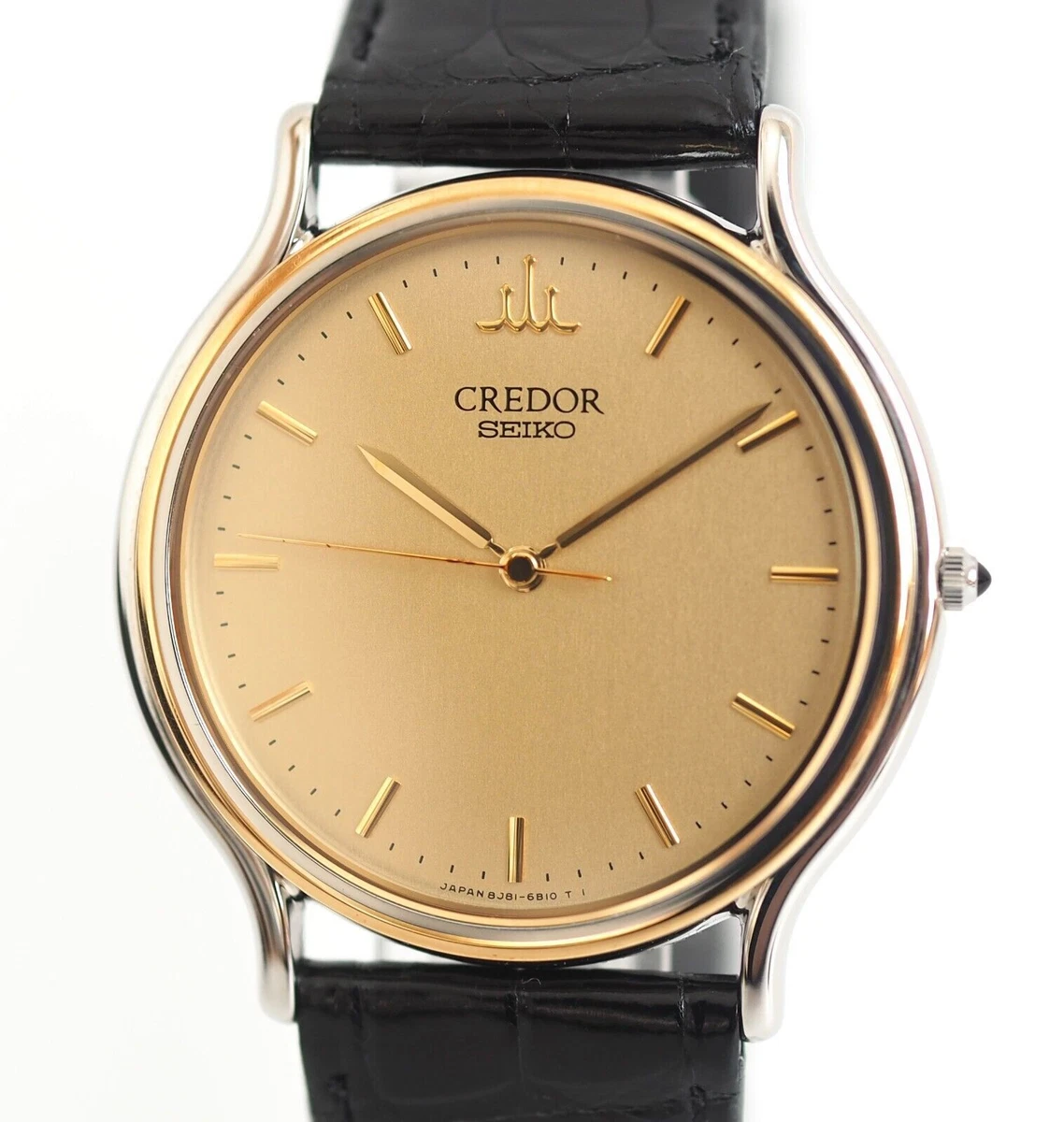 SEIKO CREDOR SIGNO 8J81-6B00 Quartz Gold Dial Men's Watch Video