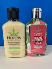 2 Hempz Sweet Pineapple Honey Melon  Crushed Peppermint Sugar Body Moisturizer