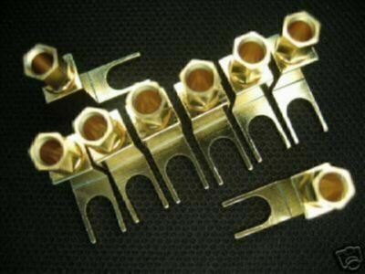 4x Banana plug Mcintosh MC30 MC275 fork spade adapter C5T4 D3T6