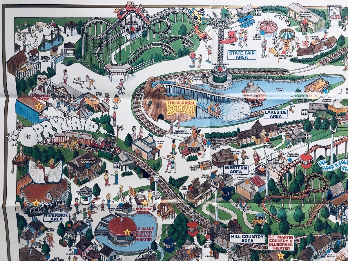 コレクション Opryland Souvenir Map 20th Anniversary 1991 20th ANNIVERSARY Opryland USA Vintage Theme Park