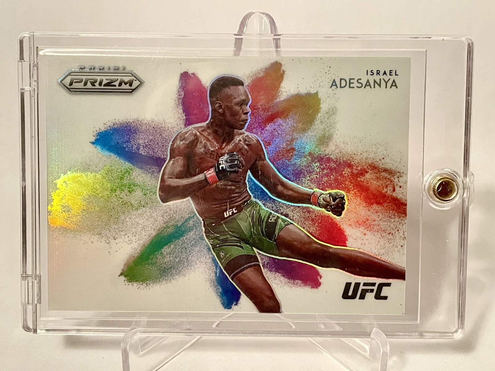 💎 UFC 2023 Panini Prizm Isreal Adesanya Color Blast No 7 Ultra Rare SSP HIT 💎