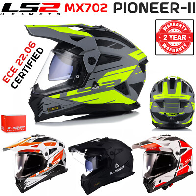LS2 MOTOCROSS FULL FACE OFF ROAD ADVENTURE MOTORCYCLE HELMET MX702 PIONEER-II