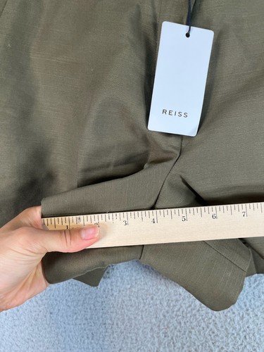 Reiss Lyla Damenshorts US 0 UK 4 khaki mittelhoher Bund Designer brandneu neu mit Etikett $ 180 - Bild 4 von 10
