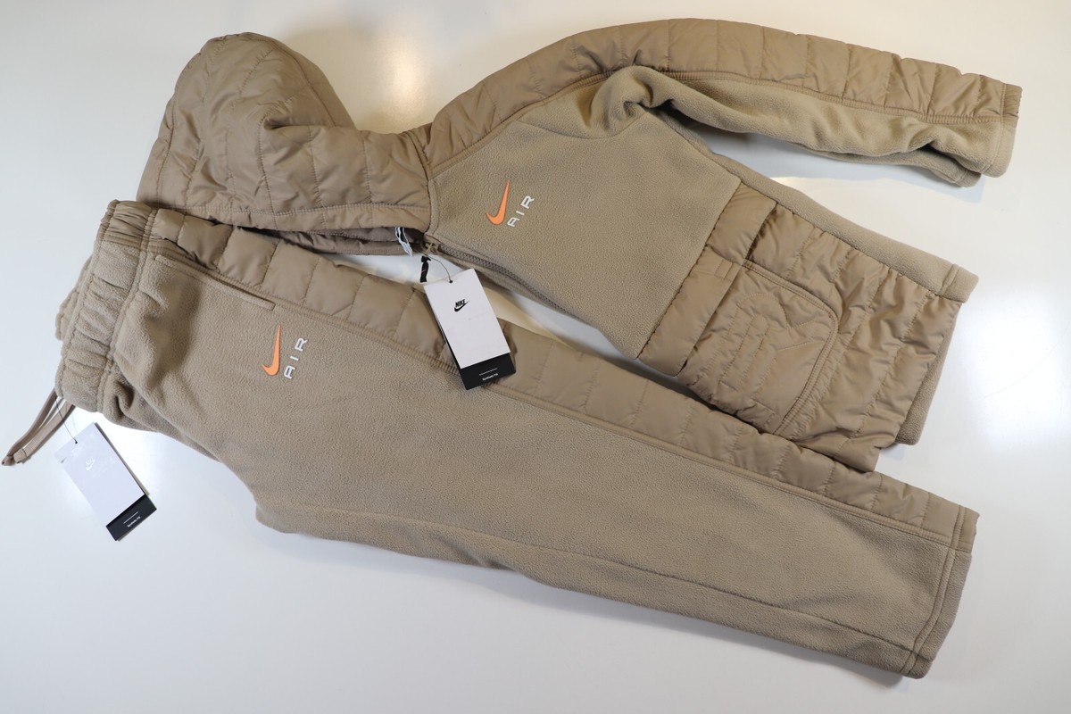 NIKE AIR WINTERIZED FLEECE HOODIE JOGGERS TRACKSUIT DV3066-247 BOYS GIRLS M  L