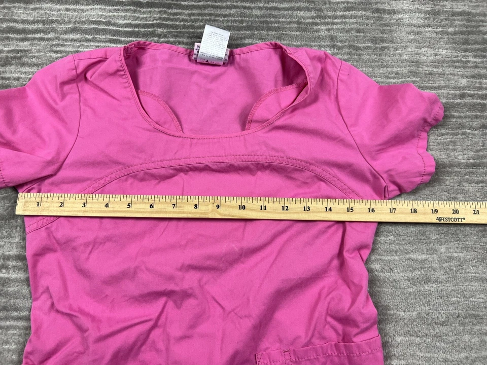 Blusa Médica Skechers para Mujer XS Rosa Manga Corta Mezcla de Algodón Foto 4 de 4