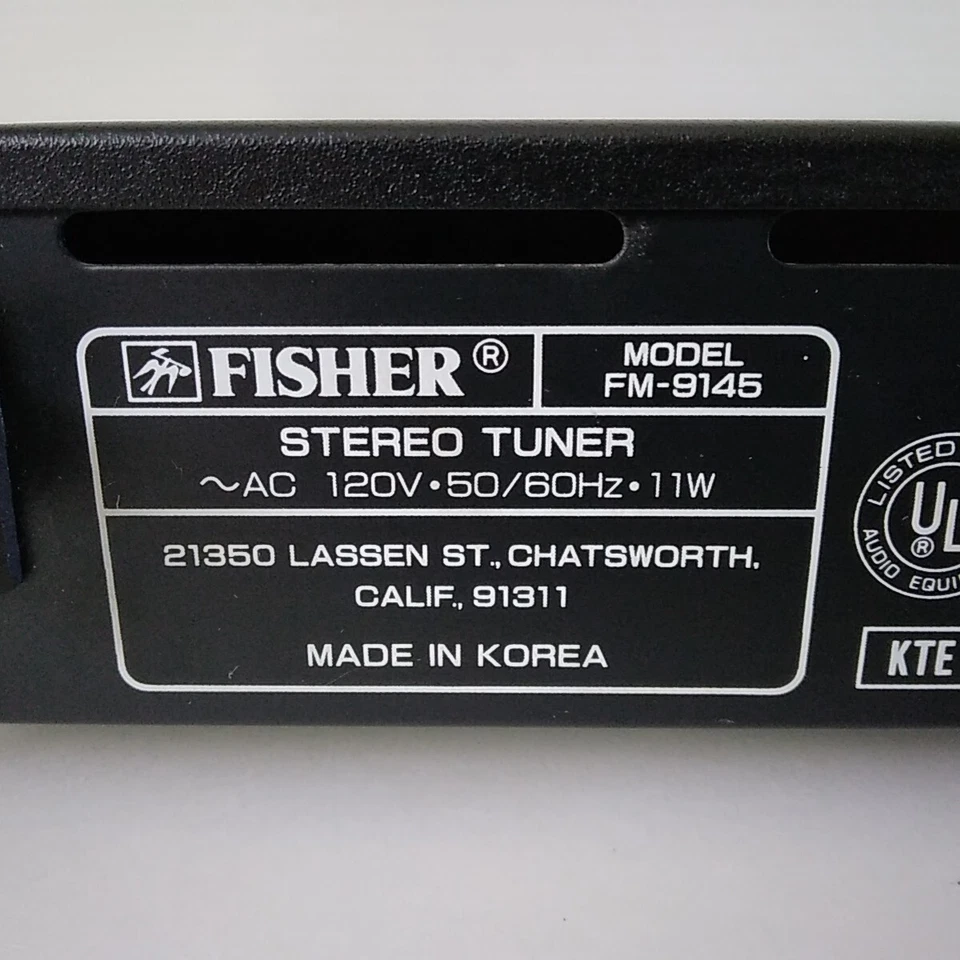 Sintonizador estéreo Fisher Studio Standard FM-9145 AM/FM de estante - 11 vatios - probado funciona Foto 2 de 4