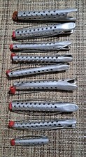 VINTAGE LOT Of 9 METAL HAIR ROLLERS CLIPS CURLERS Aluminum