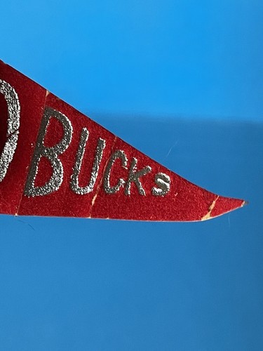 Vintage Ohio State Buckeyes decorazione natalizia OSU Go Bucks Babbo Natale mini bandiera - Foto 13 di 14
