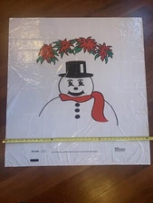 1990 Vintage Sun Hill Christmas Snowman Poinsettia Bag