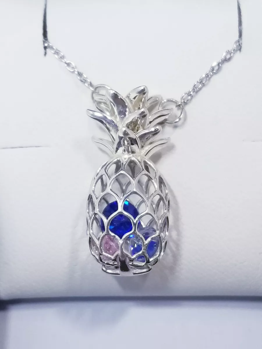 JEWLR Sterling Silver Pineapple Cage Necklace eBay