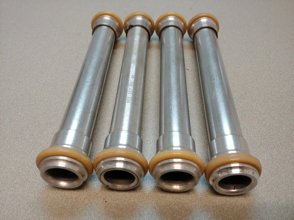 MUY BONITO JUEGO DE 4 TUBOS DE DEVOLUCIÓN DE ACEITE ALUMINIO 2 PIEZAS PORSCHE 911 930 964 993 914-6 Foto 2 de 4
