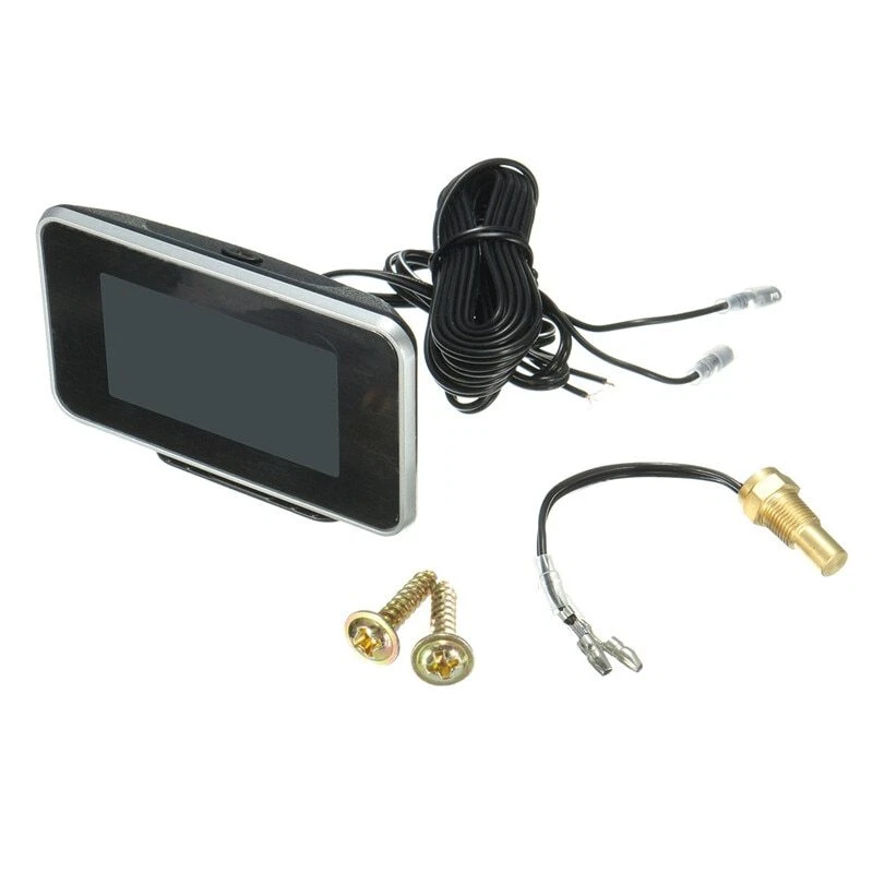 9-36V 2-en-1 LCD Pantalla Digital Coche Auto Voltímetro Medidor de Temperatura del Agua Foto 4 de 4