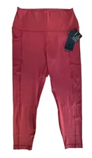 90 Degree by Reflex Women's Wonderlink Hi Rise 7/8 Leggings Size L Syrah