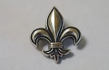New Fleur De Lis Rivetback Concho 7/8" x 3/4 " Enmon Silver Leather Craft Belt