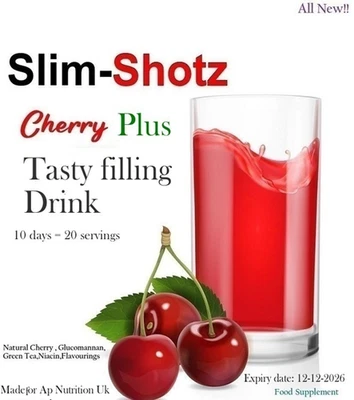 AP NUTRITION All New!CHERRY SLIM-SHOTS KETO BOOSTER JUICE DRINK MIX PLUS WEIGHT LOSS FAT BURN