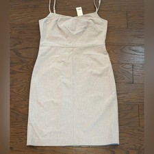 Banana Republic Sloan Bi-Stretch Cami Sheath Dress Gray Size 12 NWT