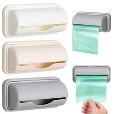 Wall Mounted Garbage Bag Holder Plastic Trash Bag Dispenser Adhesive Storage ...