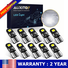 Auxito 168 194 2825 W5w Bright 6000k Led License Plate Tag Light T10 White 6bt10