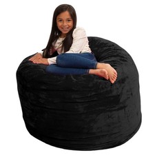 Ultimate Sack 3ft Bean Bag Chair, Oversized Comfy Lounger, Black Open Box 