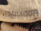 Needlepoint Canvas Pillow Chair Seat Multi Color  22"x22"  VTG Black — photo 4