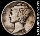 1935 Mercury Dime - Scarce  Better Date  No Reserve  #K733