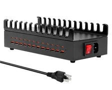 300W USB Charging Station 24 Port Fast Charger for Cellphones, Tablets, iPad