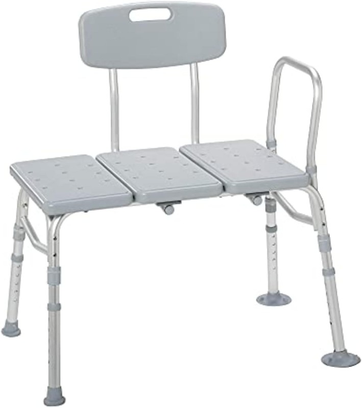 Drive Medical Tub Transfer Bench, Adjustable, 400lb Capacity.