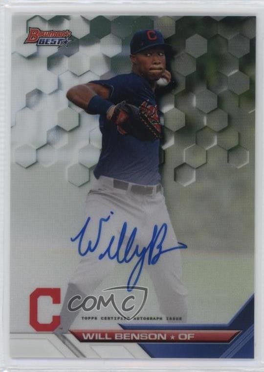 2016 Bowman's Best of 2016 Refractor Will Benson #B16-WB Auto 8b5