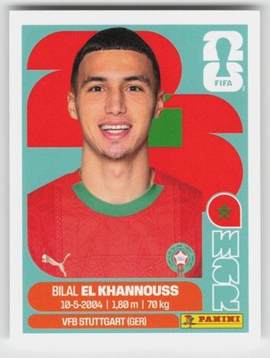 2026 FIFA World Cup Stickers (''Printed in Italy'' Back)#MAR14 Bilal El Khannouss