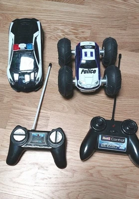Set 2x ferngesteuertes Auto Shuang Xing Polizei Lamborghini 1:24 + Cross Wendbar - Bild 1 von 4