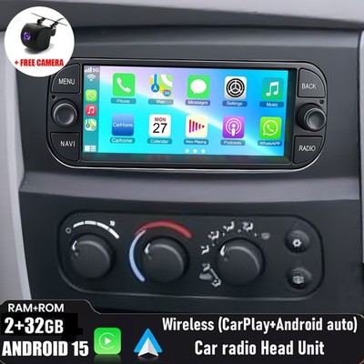 FOR 2002-2005 DODGE RAM 1500 2500 3500 ANDROID 15 CARPLAY GPS CAR STEREO RADIO