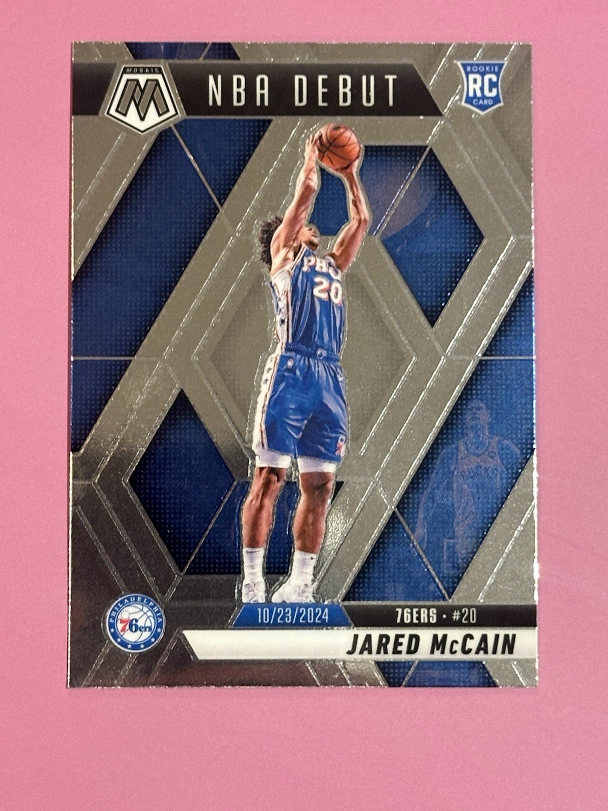 Panini 2024-25 Mosaic Jared McCain #263 NBA Debut Rookie 76ers Basketball